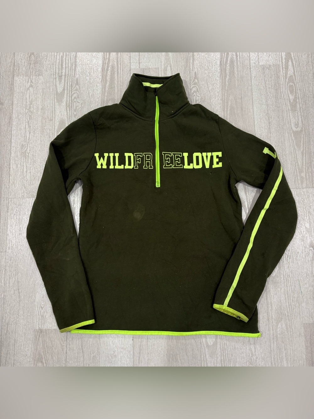 Special One International Womens 1X Olive Green Half Zip Pullover Jacket